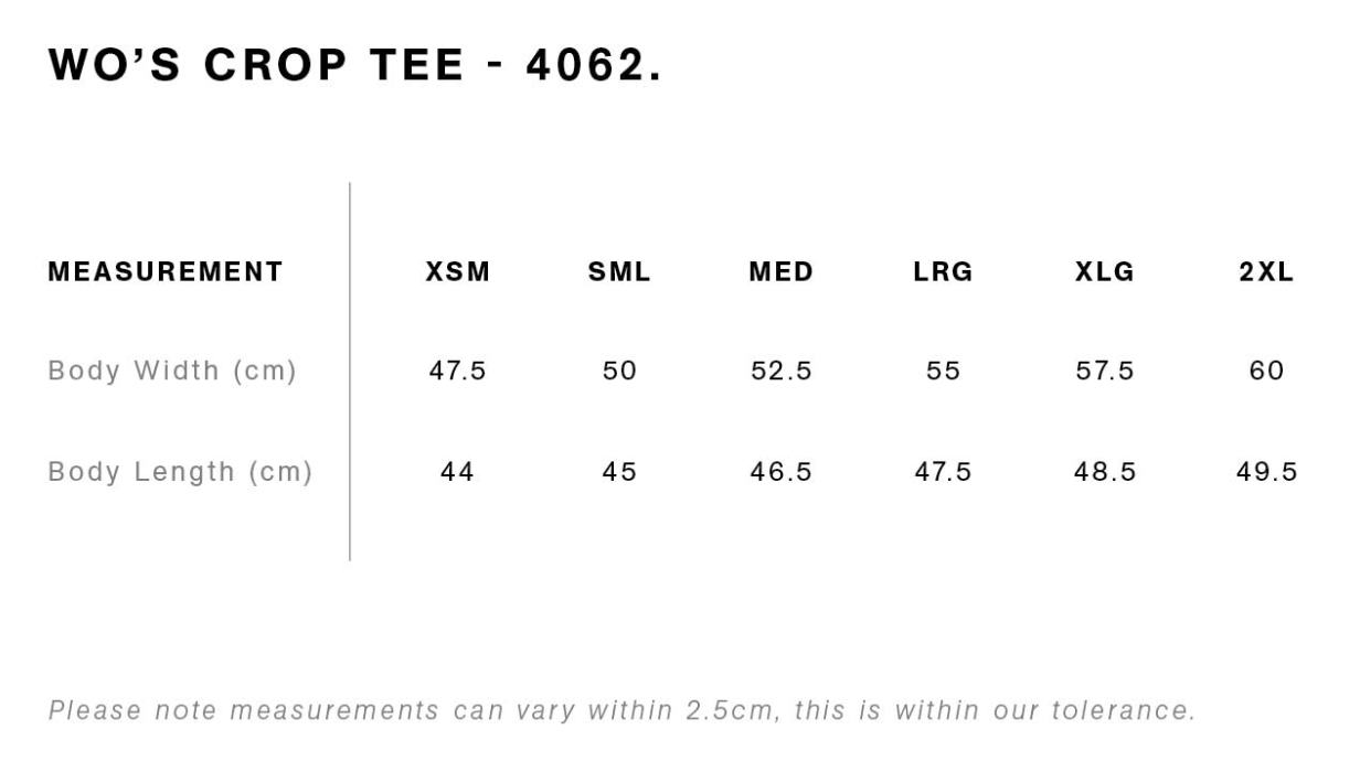 Women's Crop Tee TGBR